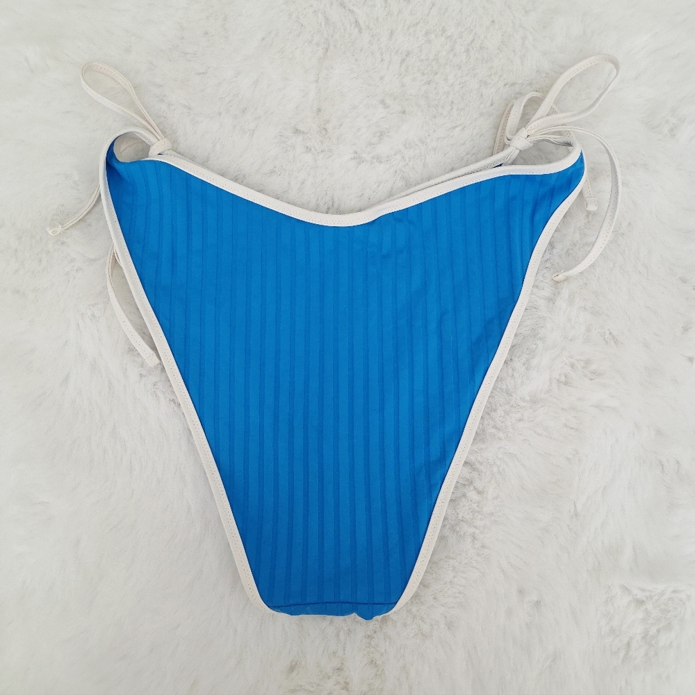 AERIE🐋 Wide Rib Low Rise Tie Cheekiest Bikini Bottom SIZE XXL - Picture 4 of 6